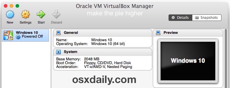 Virtualbox mac os x vdi image download pc